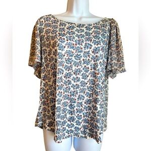 LUCKY BRAND FLORAL BLOUSE